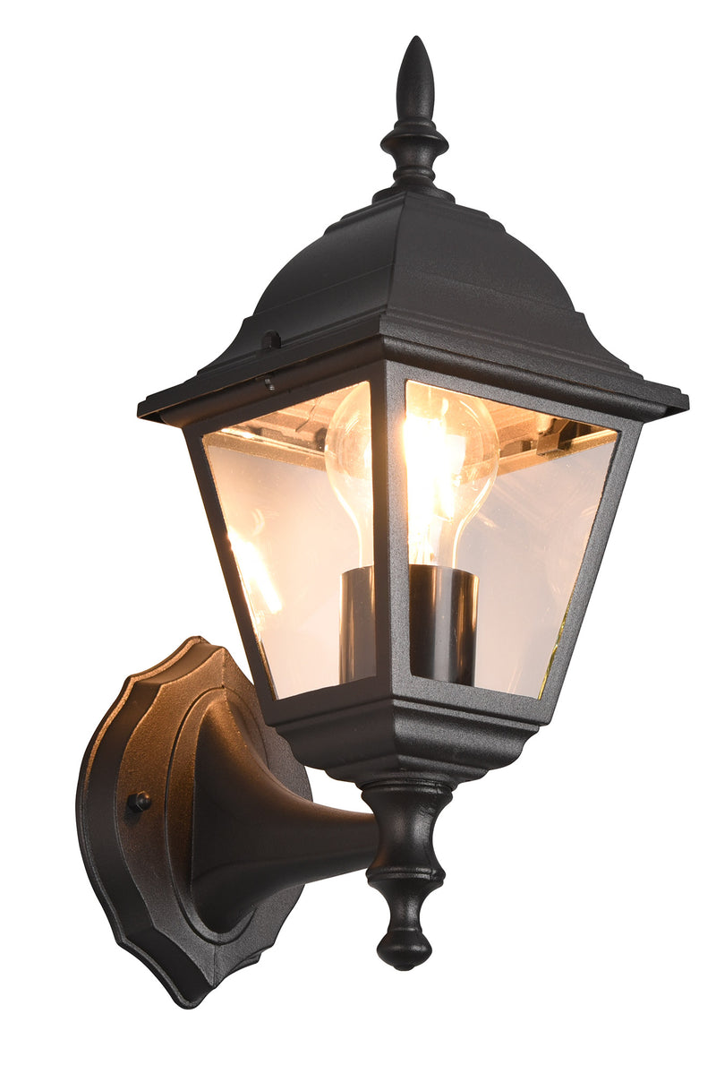 Applique da Esterno Attacco E27 in Alluminio Nero Opaco