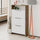 Scarpiera 3 Ante 78x28x139,2 cm in MDF Kaju Bianco e Noce