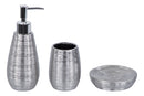 Set 3 Accessori da Bagno in Ceramica Cromato
