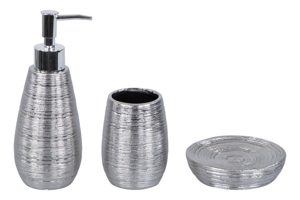 Set 3 Accessori da Bagno in Ceramica Cromato sconto