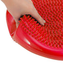Cuscino Propiocettivo Gonfiabile per Palestra Yoga Pilates Ø33x10 cm con Pompa Rosso