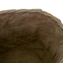 Set 2 portalegna in vimini con manici foderata juta naturale ovale 