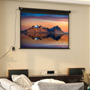 Telo Proiettore 89"" Regolabile con Telecomando Formato 4:3 171x130 cm Nero