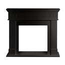 Cornice per Camino 110x36x100 cm Cambridge Rivestimento in Legno Nero  