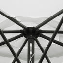 Ombrellone da Giardino Ø3m in Metallo e Poliestere Bianco