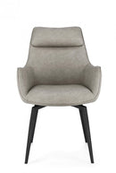 Set 2 Poltrone 56x65x92h cm Lawrence Pu Tortora 