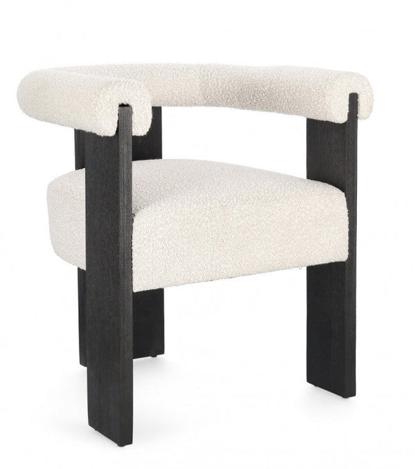 Sedia 70x60x71 cm Agape in Bouclè Nero/Naturale prezzo