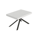 Tavolo Allungabile 140-224x80x74 cm Niket Bianco Frassino Gambe Antracite