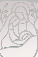 Pannello Bianco Nativity 120x2x60 cm in Ferro MDF e Specchio Bianco