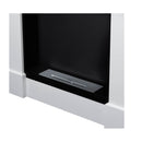 Camino a Bioetanolo da Pavimento 113x30x100 cm in Legno Bianco