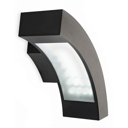 sconto Lampada Applique Orizzontale Colore Nero per Esterno Linea Punto e Virgola Livos