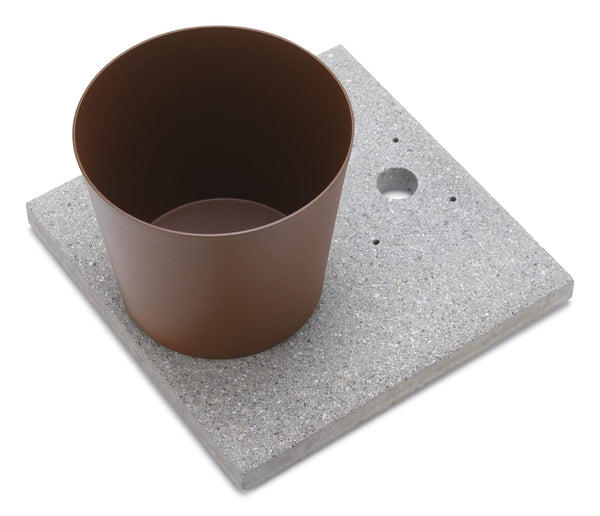 Base con Vaschetta per Fontane con Ghiera Grande 40x40x5 cm in Cemento Belfer 42/BSE/3 Ruggine acquista
