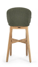 Sgabello Bar con Cuscini 56x57x110h cm Coachella Verde
