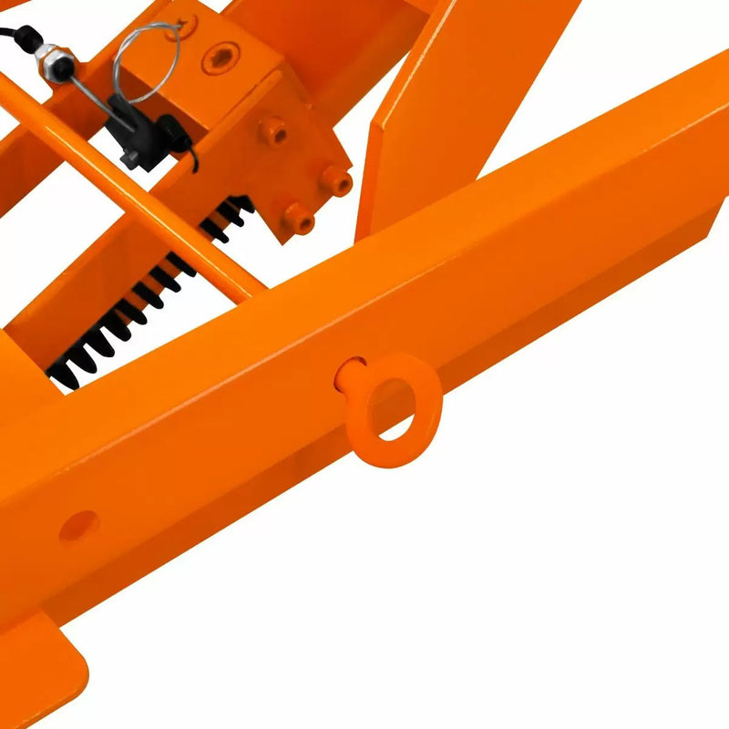 Pedana Idraulica 81x50,5 cm per Sollevamento fino a 500Kg in Acciaio Arancione