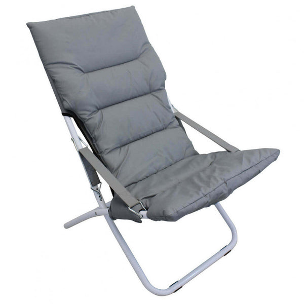 Sdraio Canapone 65x80x38/96 h cm in Acciaio Telo Oxford Grigio prezzo