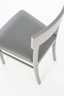 Set 2 Sedie 44x45xH82 cm in Legno Laccato Monaco Grigio Scuro