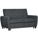 Divano Letto Singolo Clic Clac Schienale Regolabile 148x87x88 cm Velluto Grigio 