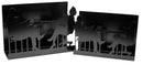 Set 2 Portariviste in metallo sagome nero 