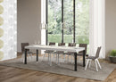 Tavolo Allungabile 90/246x90x77 cm Everyday Premium Bianco Frassino