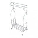 Portasciugamani Clarence 37x33x90 h cm in Acciaio Bianco