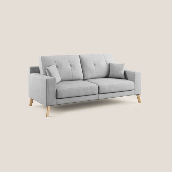 acquista Divano 2 Posti 166x95x91 cm in Tessuto Grigio Chiaro