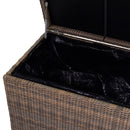 Baule da Esterno Rettangolare in Polyrattan Baltimora Grigio