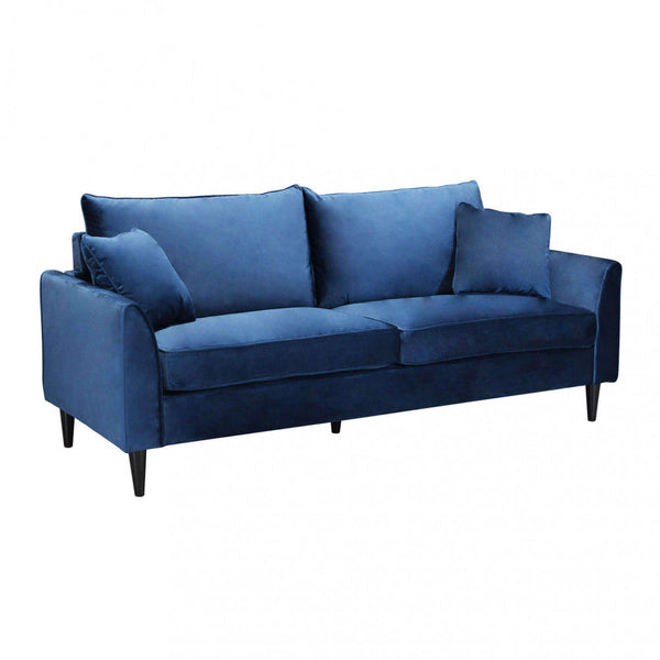 prezzo Divano 3 P Chandler 196x81x89 h cm in Velluto Blu