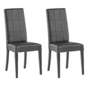 Set 2 Sedie 47x47x101 cm Lory ecopelle grigio