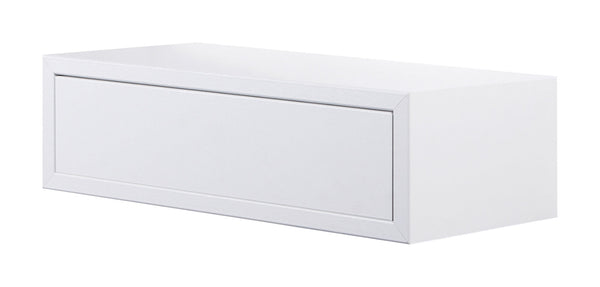 Mensola da Parete 1 Cassetto 45x13,4x20 cm in Fibra di Legno Lego Bianco