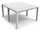 Tavolo Doppio da Giardino 295x90x74,5 cm in Resina Keter Kulie Double Bianco
