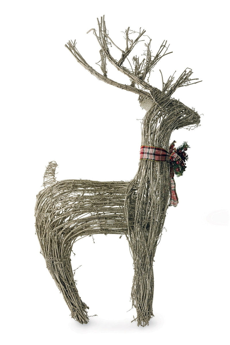 Renna in Rattan 60x25xH100 cm Soriani Oro