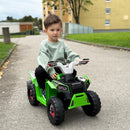 Quad Elettrico per Bambini 6V con Rimorchio Pedale Marce Avanti e Indietro Verde      