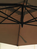 Ombrellone da Giardino Decentrato in Alluminio 3x3m con Manovella Soriani Lampara Ecrù