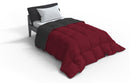 Trapunta Invernale Doubleface 300gr Bordeaux\/Grigio Scuro