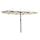 Ombrellone da Giardino 4.6x2.4 cm Palo Ø48 mm in Acciaio Crema 