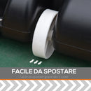 Canestro Basket da Esterno Altezza Regolabile 210-260 cm Ruote Integrate Bianco