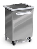 Pattumiera Per Raccolta Differenziata 47x37xh70 cm in Acciaio Inox a Pedale Lucido