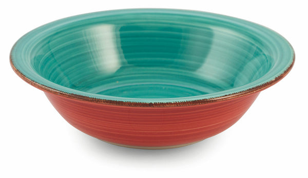 acquista Set 6 Piatti Fondi Ø21,5x5,5 cm in Gres Villa d'Este Home Tivoli Baita Turchesi