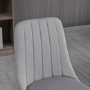 Set 4 Sedie Imbottite 47x55x86 cm in Poliestere e Acciaio Grigio