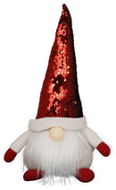 Gnomo di Babbo Natale H34 cm in Tessuto con Paillettes