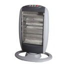 Stufa Alogena 1200W Oscillante 3 Elementi Grigia e Nera