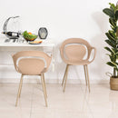 Set 2 Sedie in Polipropilene Gambe in Acciaio 58,5x60x83,5 cm  Gialle