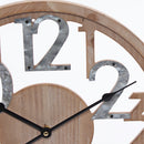 Orologio da Parete Ø40 cm in Mdf e Metallo Marrone