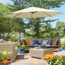 Ombrellone Decentrato da Giardino in Alluminio 3M con Protezione UV Beige 