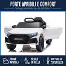 Macchina Elettrica per Bambini Licenza Audi RS 3 Sportback 12V Sedili in Pelle e Telecomando Bianco