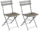 Sedia Pieghevole da Giardino 42x48x81 cm in Ferro Bistrò Tortora