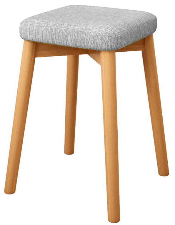 prezzo Sgabello in Tessuto e Legno di Pino 33x33x46 cm Fumer Alison Grigio