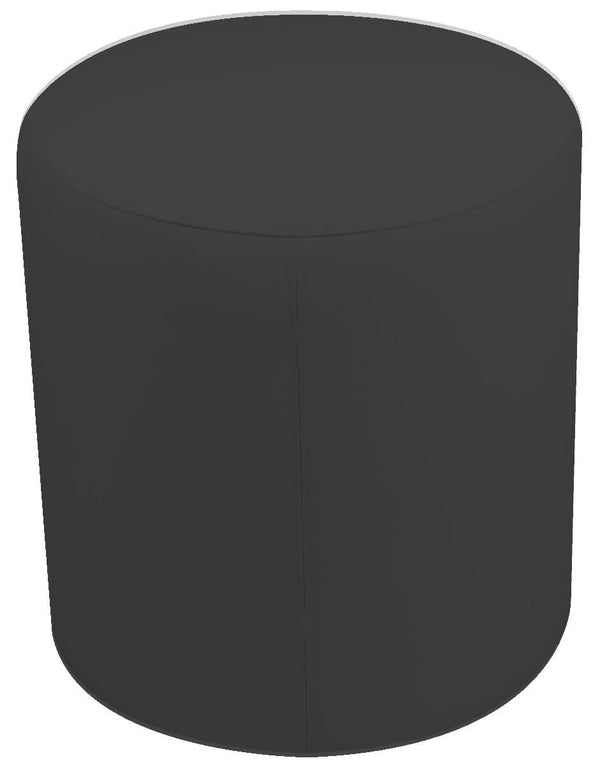 acquista Pouf Poggiapiedi in Similpelle Avalli Cilindro Grigio Scuro Varie Misure