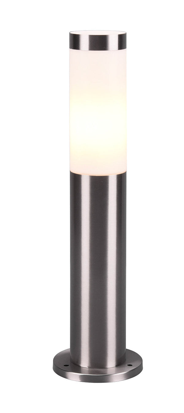 sconto Lampada Palo da Esterno Attacco E27 in Acciaio  Nichel Satinato