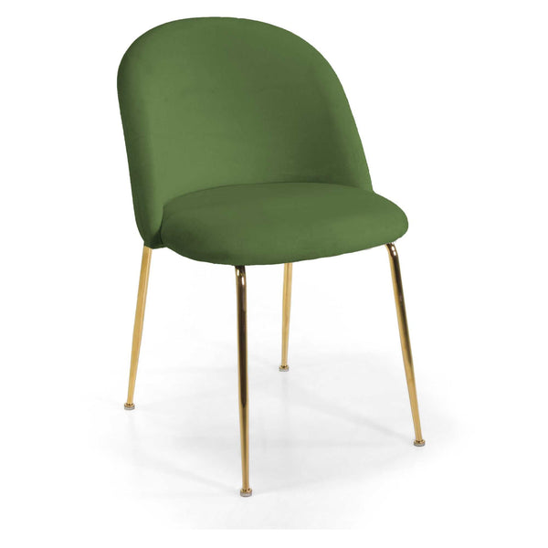Sedia Sammi 50x57xh47/77,5 cm in Tessuto Velluto Verde/Oro sconto